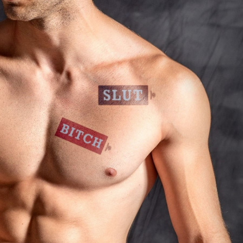 SLUT/BITCH Temporary Tattoo