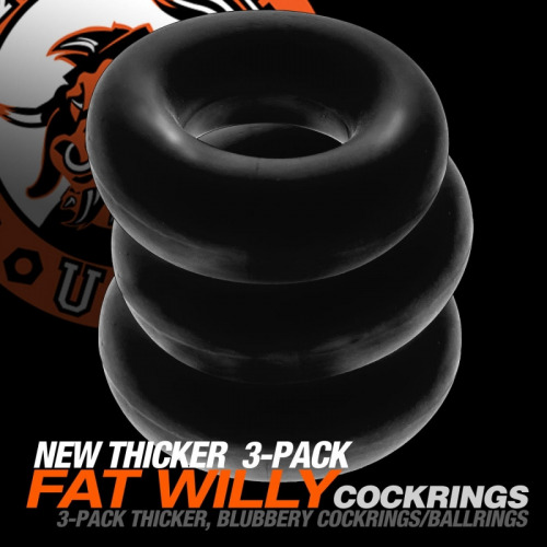OX FAT WILLY RINGS Black (3-pack)